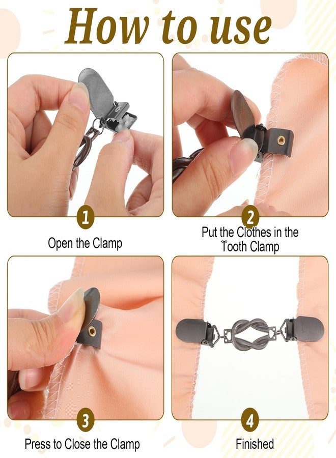 Aeaocvo 6 Pcs Elegant Waist Cincher Clip Set, Cinch Clips for Women Clothing, Dress Clips Back Cinch, Clothes Tightener Clip for Sweaters, Shawls, Pants, Shawl and More - Image 3